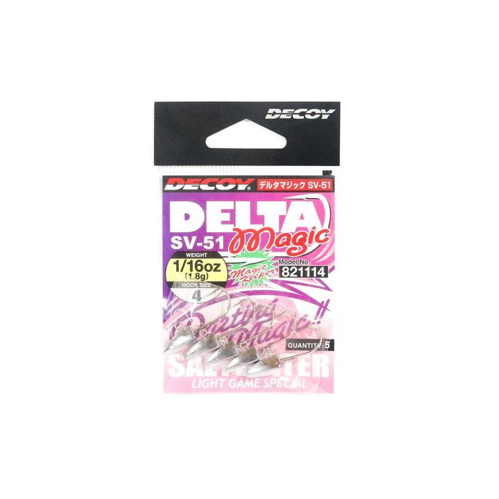 Decoy Delta Magic SV51 Finesse Ajing Fishing Jig Head 1/16oz 4