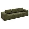 Advwin 265cm 3 Seater Sofa Chenille Compressed Sofa Modular Modular Foam Couch No Assembly Green