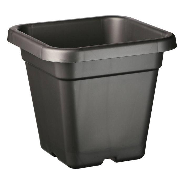 IP Plastics 10L 26cm Charcoal Square Pot