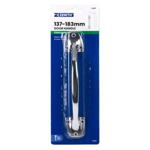 Zenith 137-183mm Chrome Plated Heavy Duty Door Handle - Polished Chrome