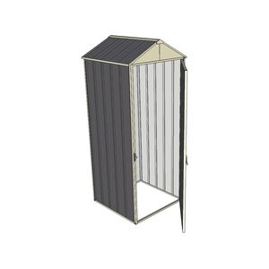 Build-a-Shed 0.8 x 0.8 x 2.1m Gable Single Hinged Door Shed - Grey