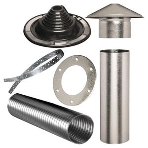 Abey 125mm Tiled Roof Rangehood Flue Kit