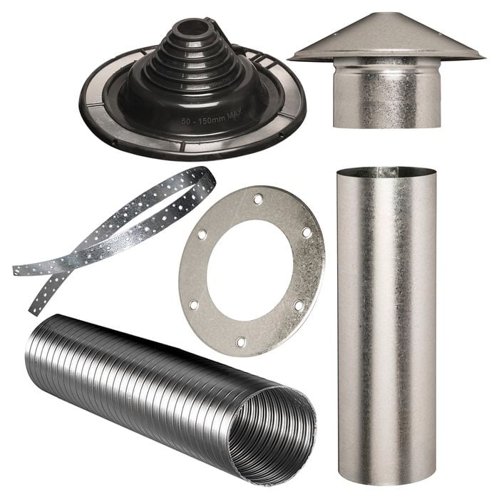 Abey 125mm Tiled Roof Rangehood Flue Kit