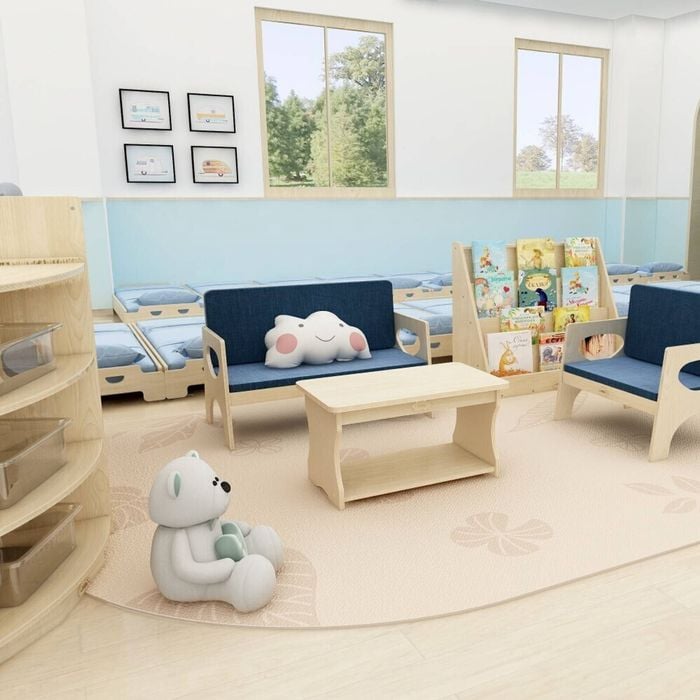 Jooyes Birch Goteborg Kids Coffee Table and chairs set - 3 pieces | 45.5cm