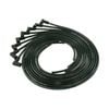 Black Ignition Leads, 8.5mm, Universal, Right Angle/90° Plug Boots, Kevlar Core, Fiberglass Braid, Silicone Sleeve