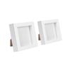 Nicola Spring 3D Box Photo Frames - 4" x 4" - White - Pack of 2