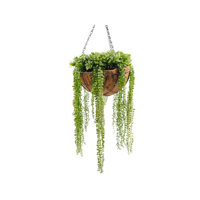 UN-REAL 50cm Artificial Hanging Basket String of Pearls