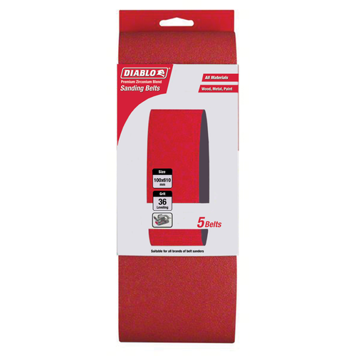 Dapetz 100 Grit Sanding Belts 100 X 610mm 5Pk Sanding Belts High