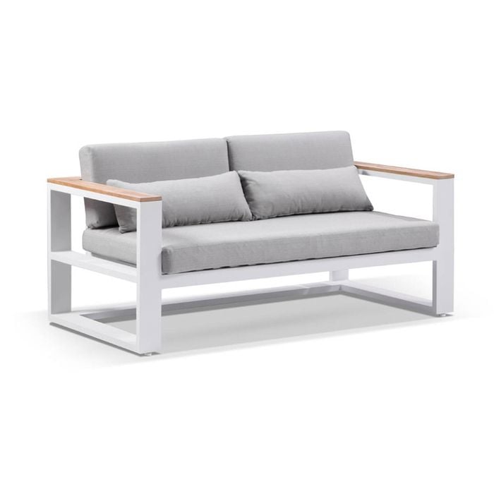 Balmoral 2+1+1 Seater Outdoor Aluminium And Teak Lounge Setting