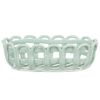 Davis & Waddell Rye Stoneware Oblong Woven Basket Green - 25x15.5x8cm