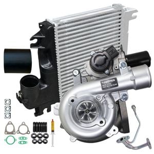 Upgrade Billet Turbo+50mm Intercooler & Hose And Genuine Oil Feed Pipe For Toyota Hilux N70 D4D KUN26 1KD-FTV 3.0L 2010-2015