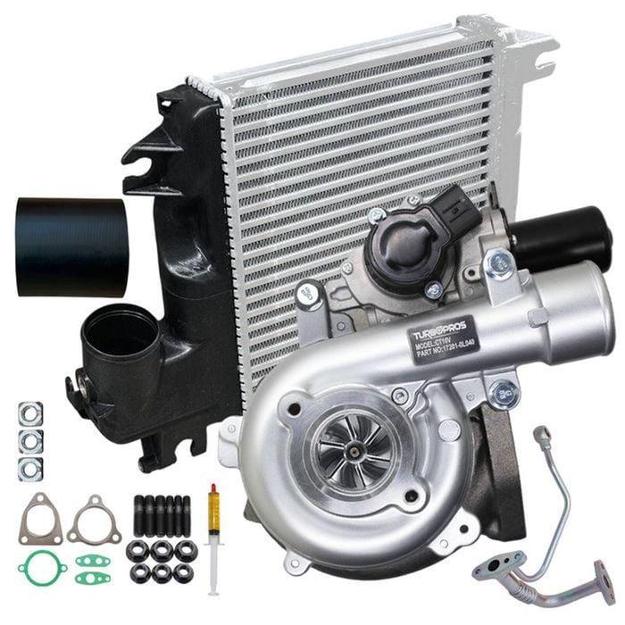 Upgrade Billet Turbo+50mm Intercooler & Hose And Genuine Oil Feed Pipe For Toyota Hilux N70 D4D KUN26 1KD-FTV 3.0L 2010-2015
