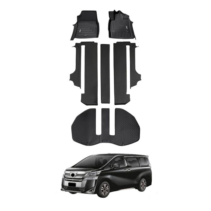 AUSGO Floor Mats & Boot Liner Set for Toyota Vellfire 2015-2023 Car Floor Liners Cargo Mat