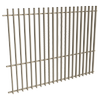 ProtectorAl 2400W x 1800H Paperbark Aluminium Radiator Pool Fence Panel with Mid Rail