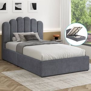 ALFORDSON Bed Frame Gas Lift Storage Base King Single