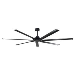 Parrot Uncle 305cm Matte Black Silent Storm 7-Blade Aluminium Ceiling Fan With Remote