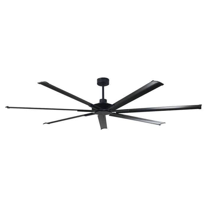 Parrot Uncle 305cm Matte Black Silent Storm 7-Blade Aluminium Ceiling Fan With Remote