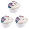 3PK Melii Luxe 3D Animal Leak-Proof Snack Container Lunch Box 232ml Unicorn