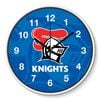 NRL Wall Clock - Newcastle Knights - Plastic - 30cm Diameter - Team Logo