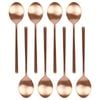 Argon Tableware Stainless Steel Dessert Spoons - 20cm - 4x Durable Rust Resistant Stainless Steel Dishwasher Safe Flatware Set