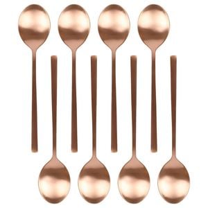 Argon Tableware Stainless Steel Dessert Spoons - 20cm - 4x Durable Rust Resistant Stainless Steel Dishwasher Safe Flatware Set