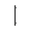 Barelli 650mm Matte Black Single Round Vertical Heated Towel Rail