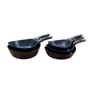 Neoflam Vulcan 20, 24, 28cm  Frypans And 24, 28cm Woks Set Induction Black