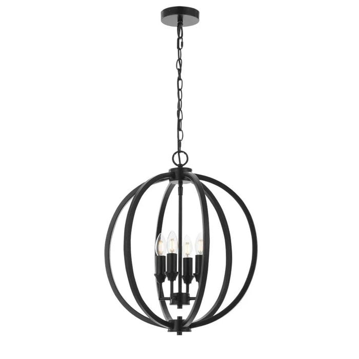 Telbix Kendall Modern Pendant Hanging Lamp Light Metal Black