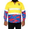 NRL Knights 'Camo' Hi-Vis L/S Cotton Drill Shirt - 4XL