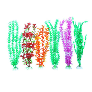 Aqua One Colour Value Plastic Plant Pack Mixed - X-large - 6pk (24240)