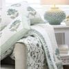 3pc Lvd White/green Flower Bedspread Quilt Set W/ Pillow Shams King/super King