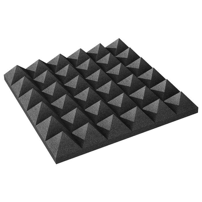12x Auralex StudioFoam 2in Pyramid 2ft x 2ft Profile Panels Charcoal