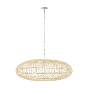 Lexi Lighting Laurel Rattan Pendant Light Large Natural Iron Bamboo Shade