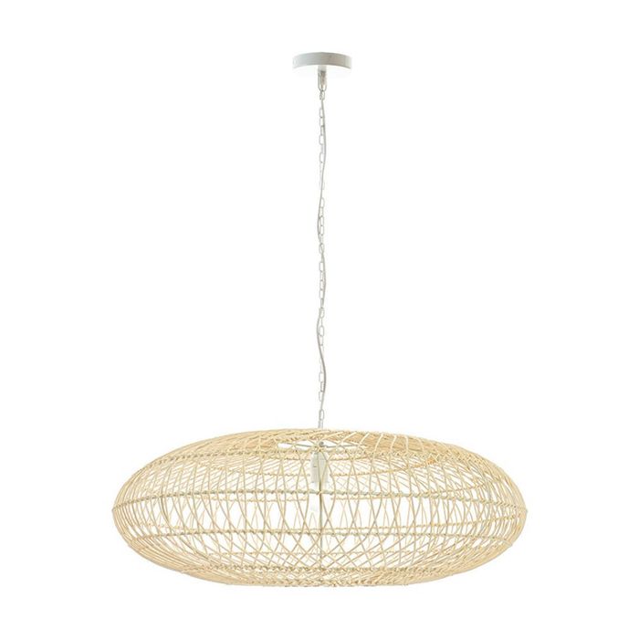 Lexi Lighting Laurel Rattan Pendant Light Large Natural Iron Bamboo Shade