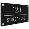 ProtectorAl 380 x 220mm Black Aluminium Cut Through Custom House Sign