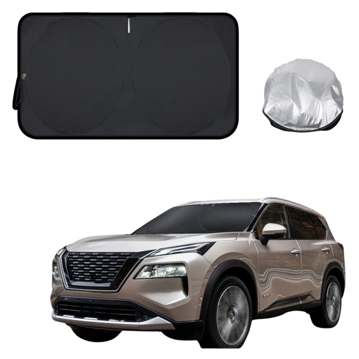 Front Windscreen Sun Shade for Nissan X-TRAIL 2022 - Current (T33) - Standard 150 x 85 cm - Black