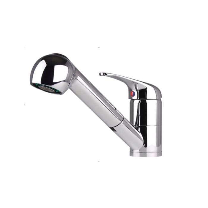 Estilo WELS 5 Star 6L/min 40mm Chrome Lever Pull Out Vege Spray Sink Mixer