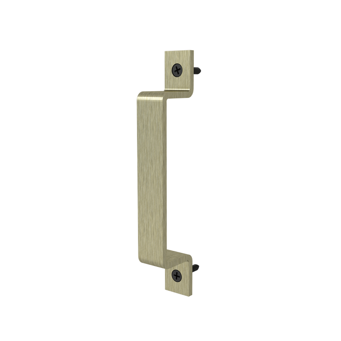 Rolltrak Antique Brass Square Barn Door Raised Handle 