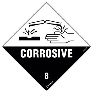 Pinnacle 270 x 270mm Metal Corrosive 8 Sign