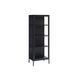 Modern Furniture CARMEL 57x160cm Single Door Glass Display Cabinet - Black
