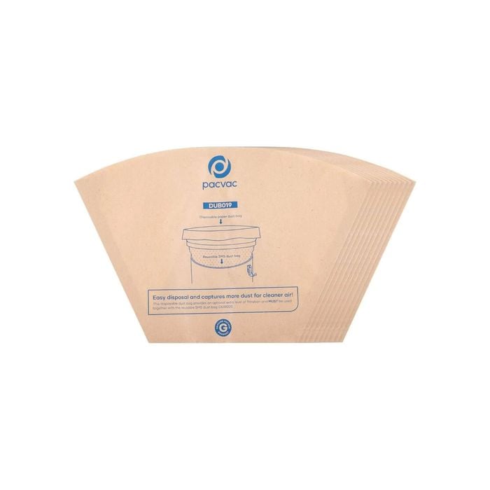 Pacvac 10 x Paper Dust Bag for 700 Series, Genuine