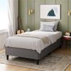 Zinus King Single Fabric Bed Base Ensemble Base - Dark Grey