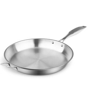SOGA Stainless Steel Fry Pan 34cm – Top Grade Induction