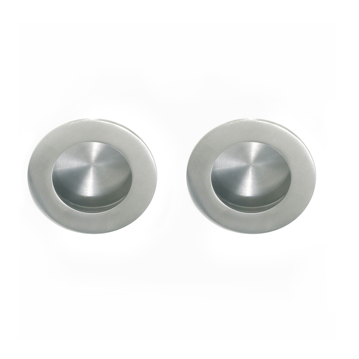 Delf 50mm Stainless Steel Round Flush Pull - 2 Pack