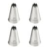 4PK Mondo Stainless Steel #21 Star Piping Tip - Silver