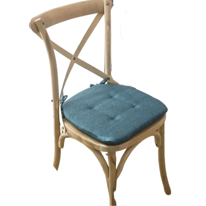 Anypillow Navy Blue Chair Cushion with Straps for Dining & Outdoor