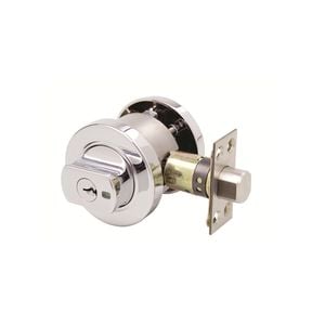 Lockwood Chrome Plate Paradigm 005 Round Rose Double Cylinder Deadbolt