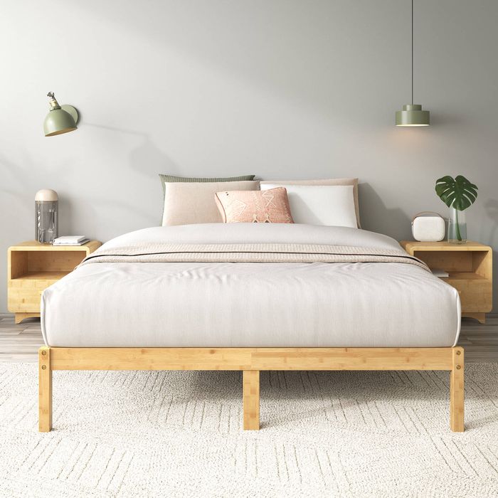 Zinus Double Bamboo Wood Bed Frame Wooden Platform Base