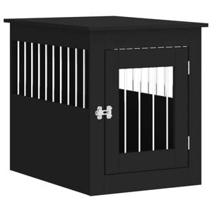vidaXL Dog Crate Furniture Kennel Animal House Pet Cage Black