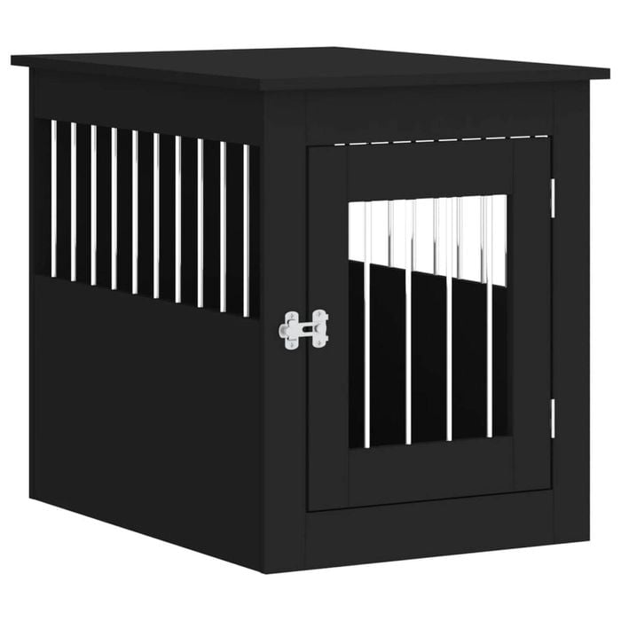 vidaXL Dog Crate Furniture Kennel Animal House Pet Cage Black